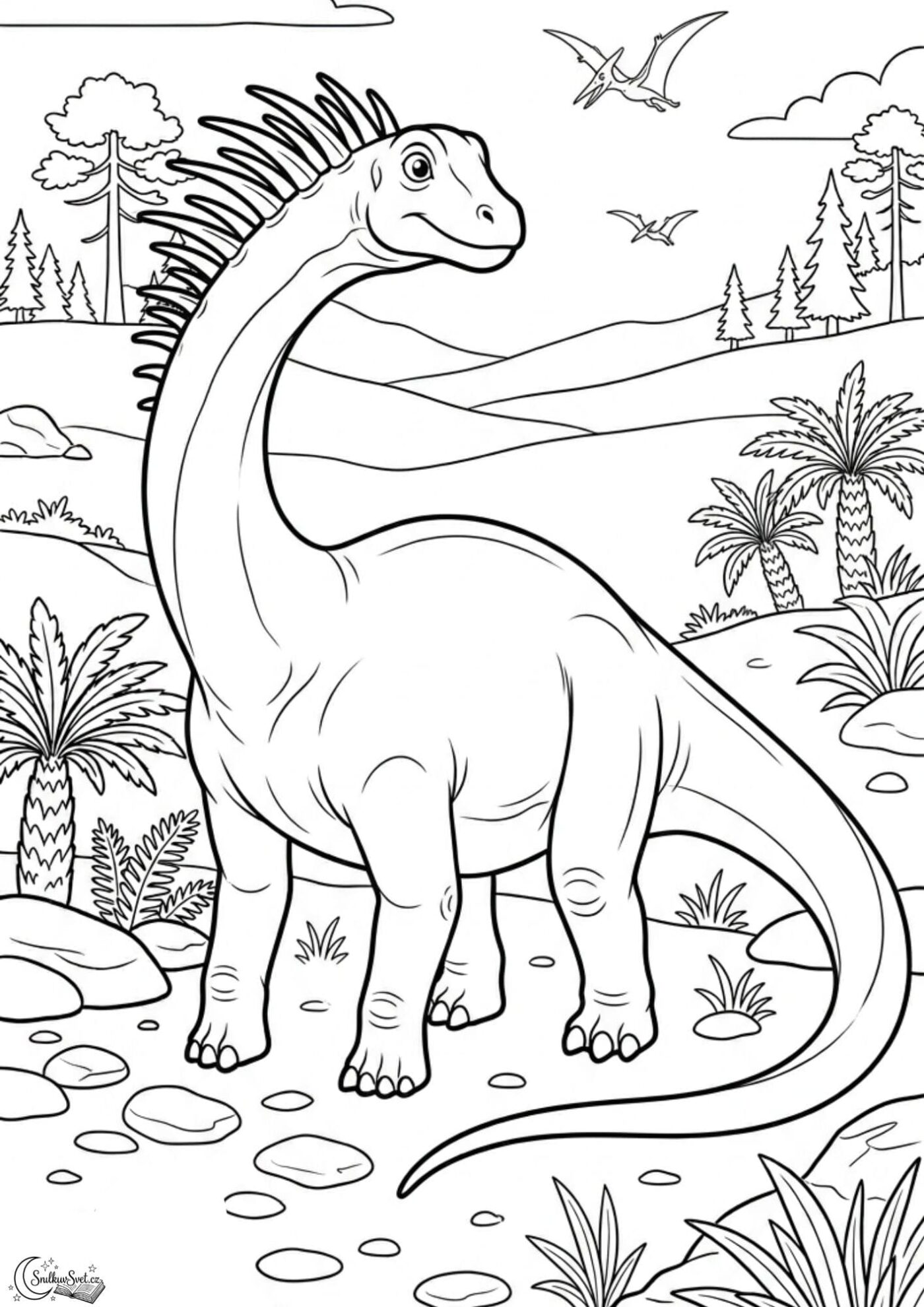 Omalovánka: Amargasaurus