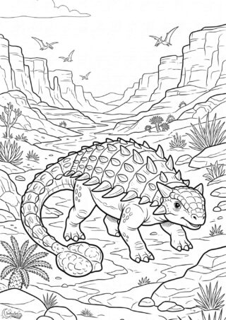 Omalovánka: Ankylosaurus