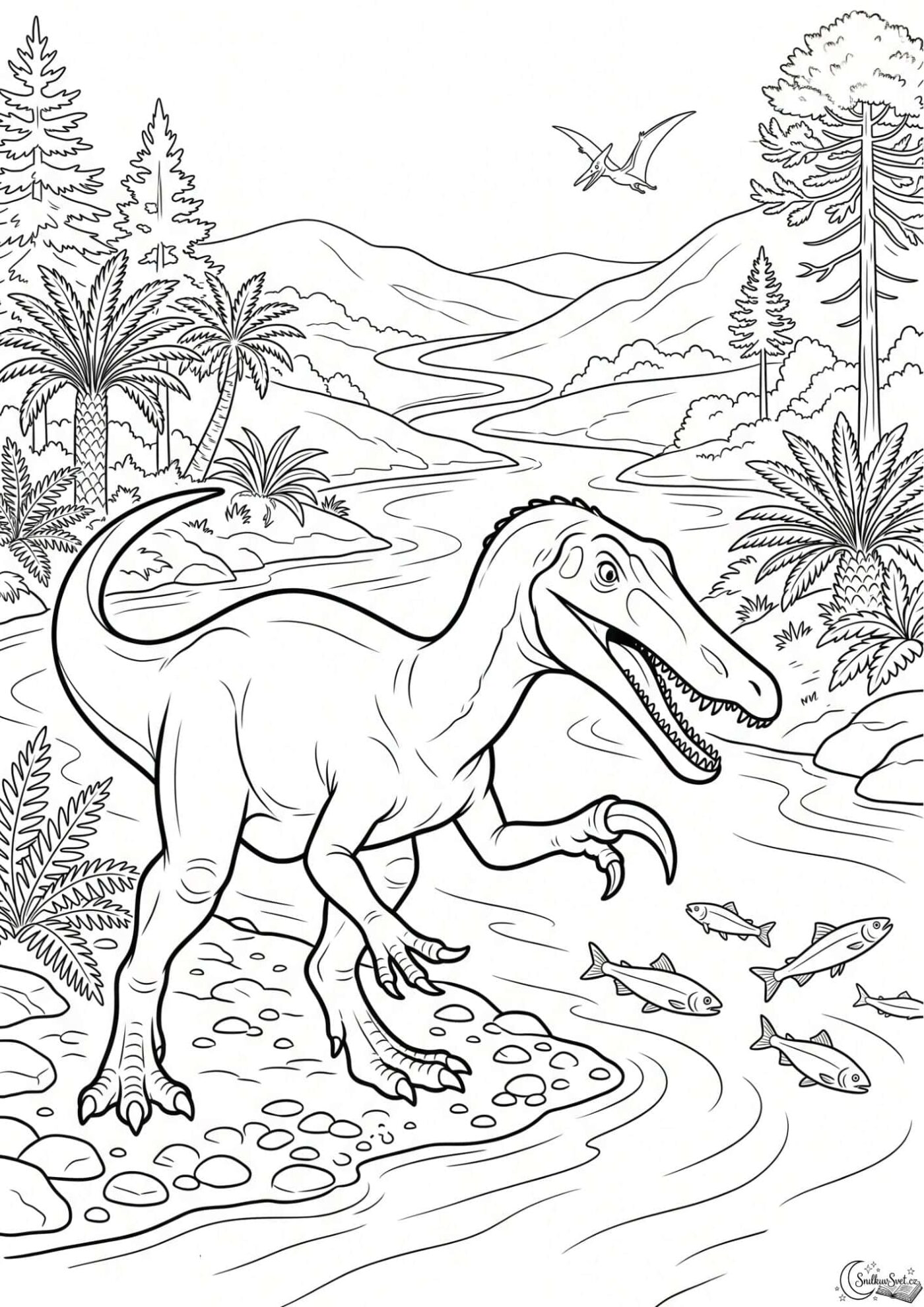 Omalovánka: Baryonyx