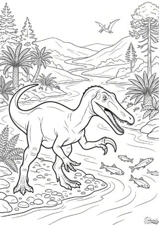 Omalovánka: Baryonyx