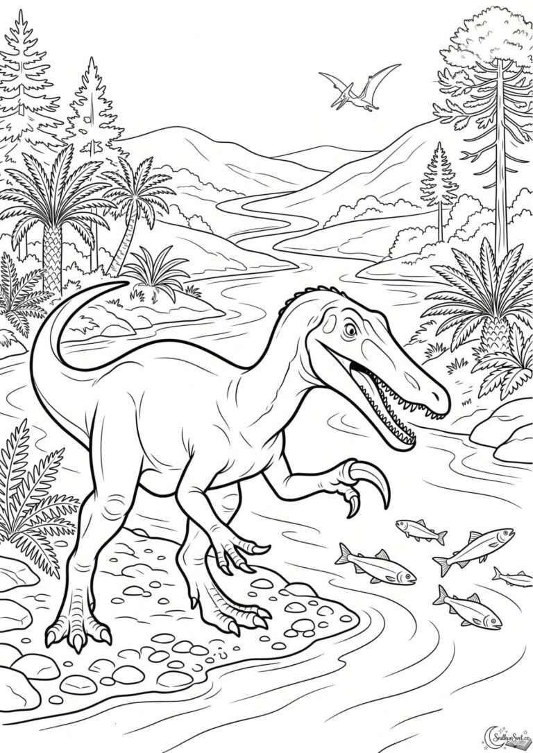 Omalovánka: Baryonyx