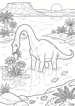Omalovánka: Brachiosaurus