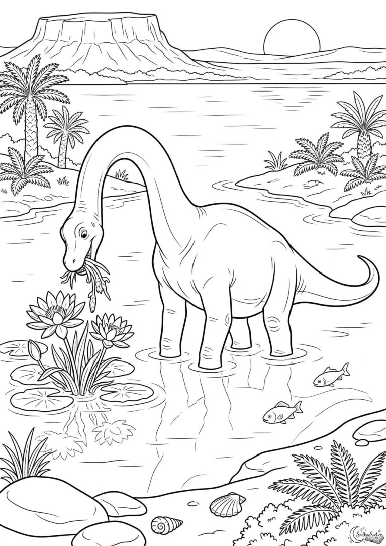 Omalovánka: Brachiosaurus