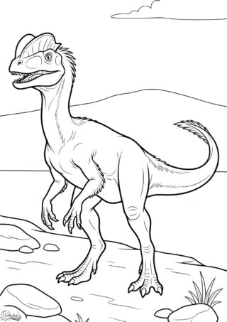 Omalovánka: Dilophosaurus