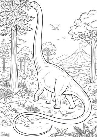 Omalovánka: Diplodocus