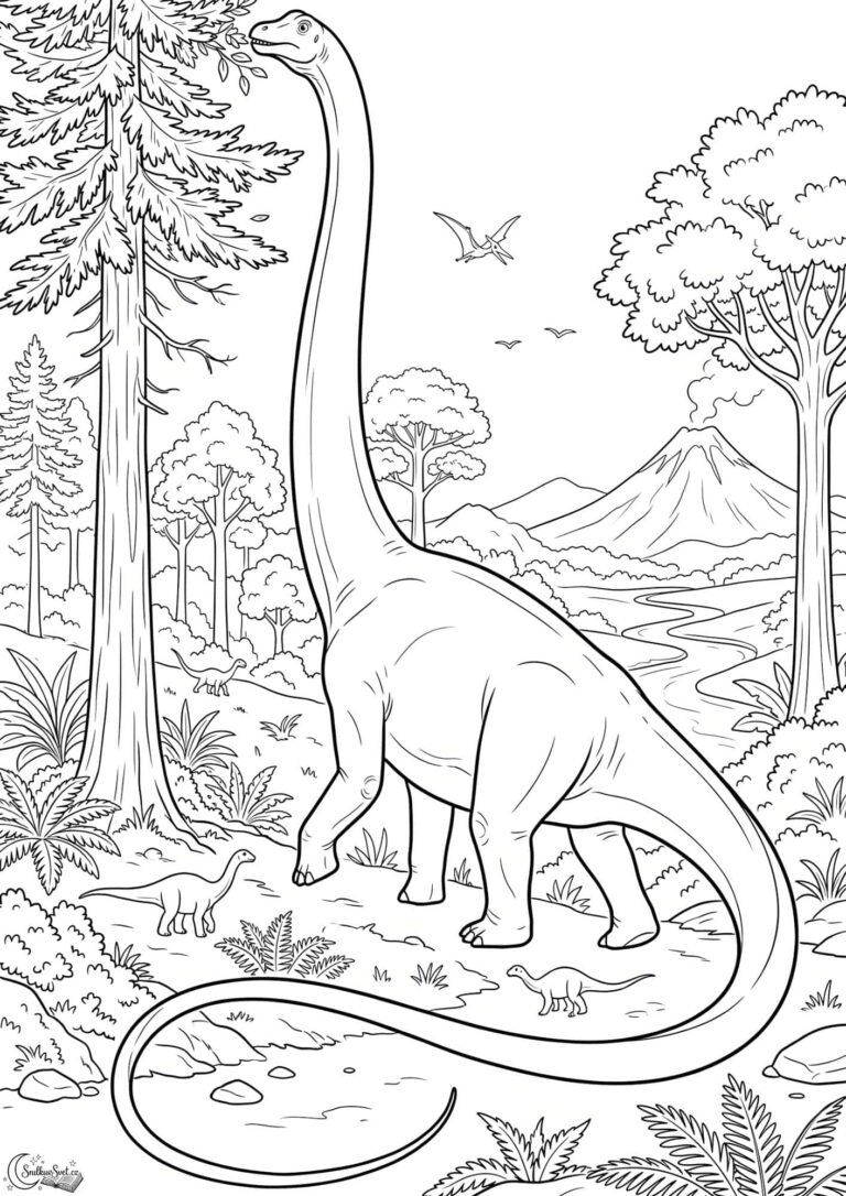 Omalovánka: Diplodocus