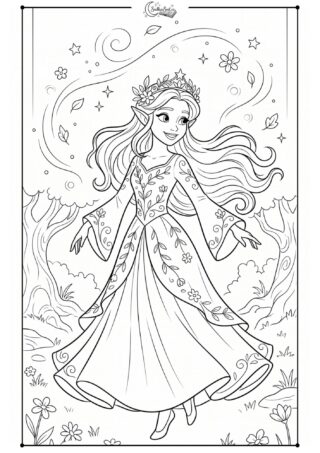 Omalovánka: Elfí princezna
