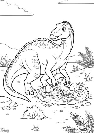 Omalovánka: Maiasaura