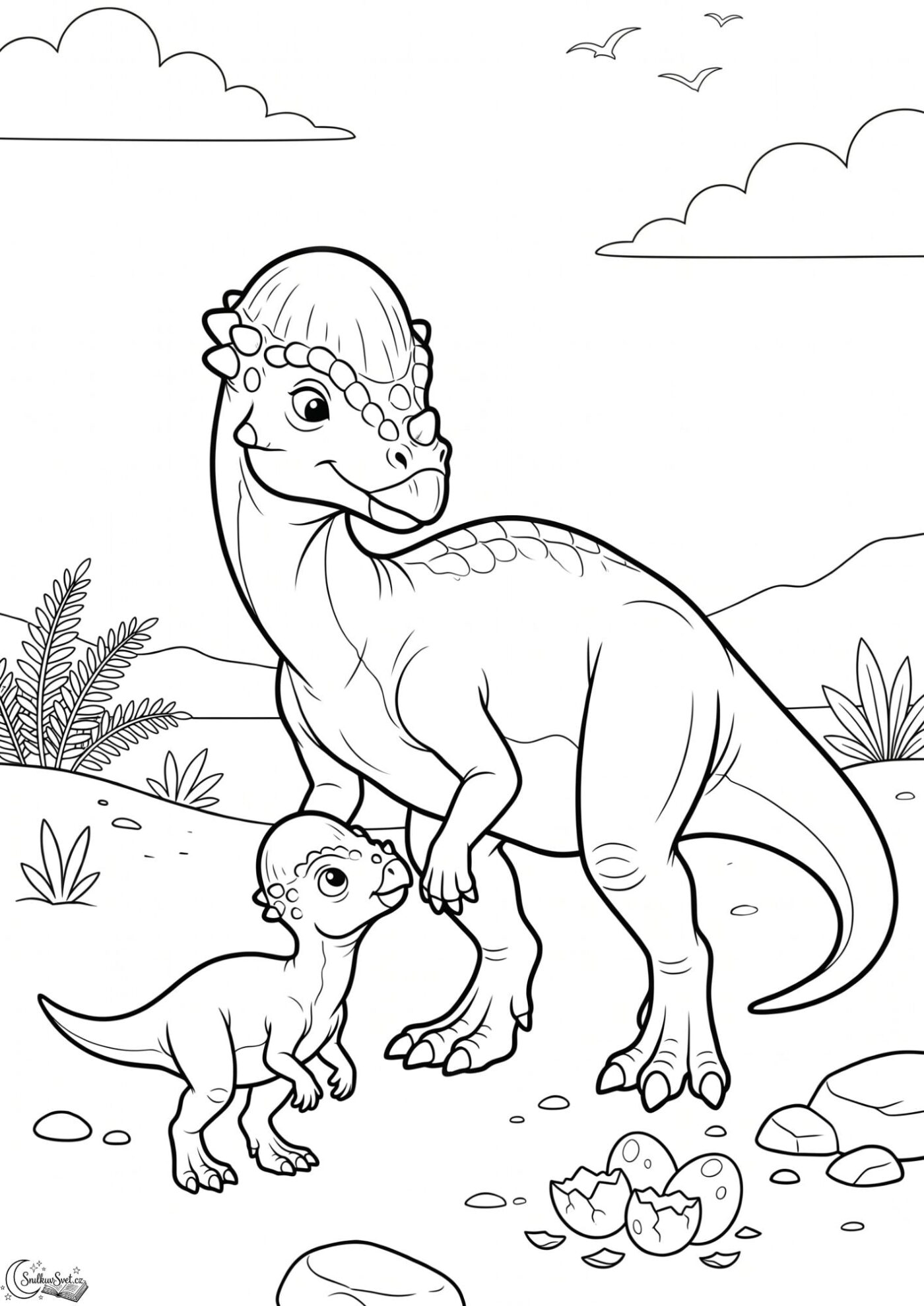 Omalovánka: Pachycephalosaurus