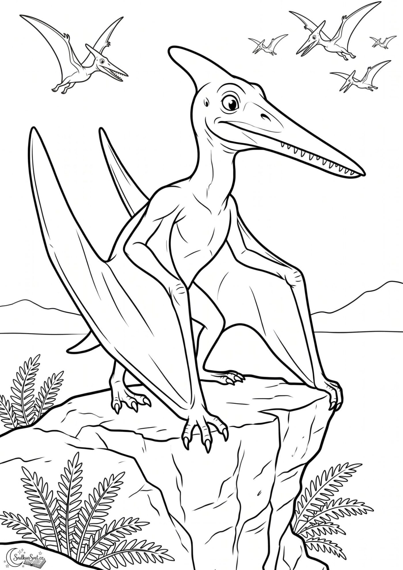 Omalovánka: Pterodactyl