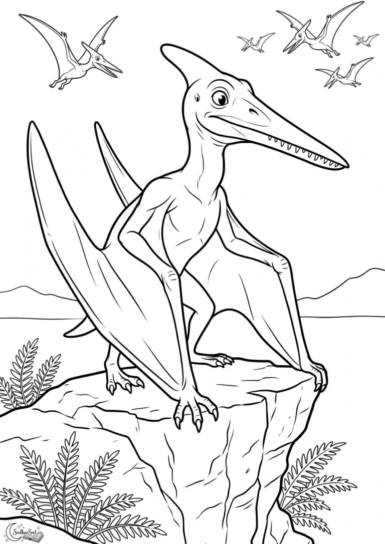 Omalovánka: Pterodactyl