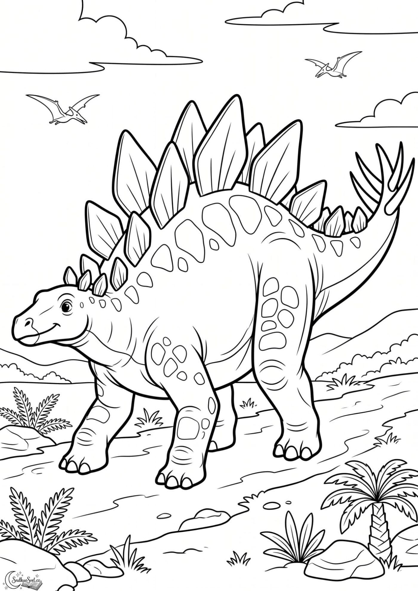 Omalovánka: Stegosaurus