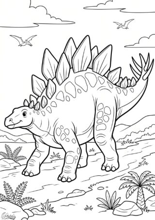 Omalovánka: Stegosaurus
