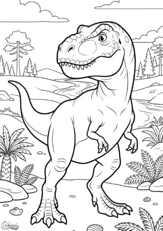 Omalovánka: Tyrannosaurus Rex