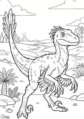 Omalovánka: Velociraptor