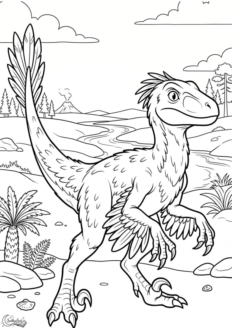 Omalovánka: Velociraptor