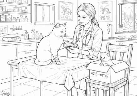 Omalovánka: U veterináře