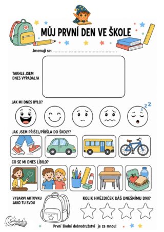 Pracovní list: Můj první den ve škole