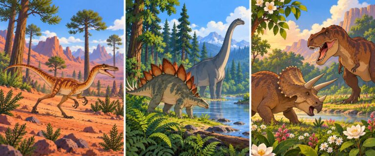 Jak žili dinosauři: cesta triasem, jurou a křídou pro děti