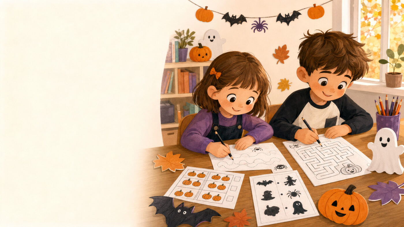 Halloweenské pracovní listy pro děti: 8 úkolů k vytisknutí zdarma
